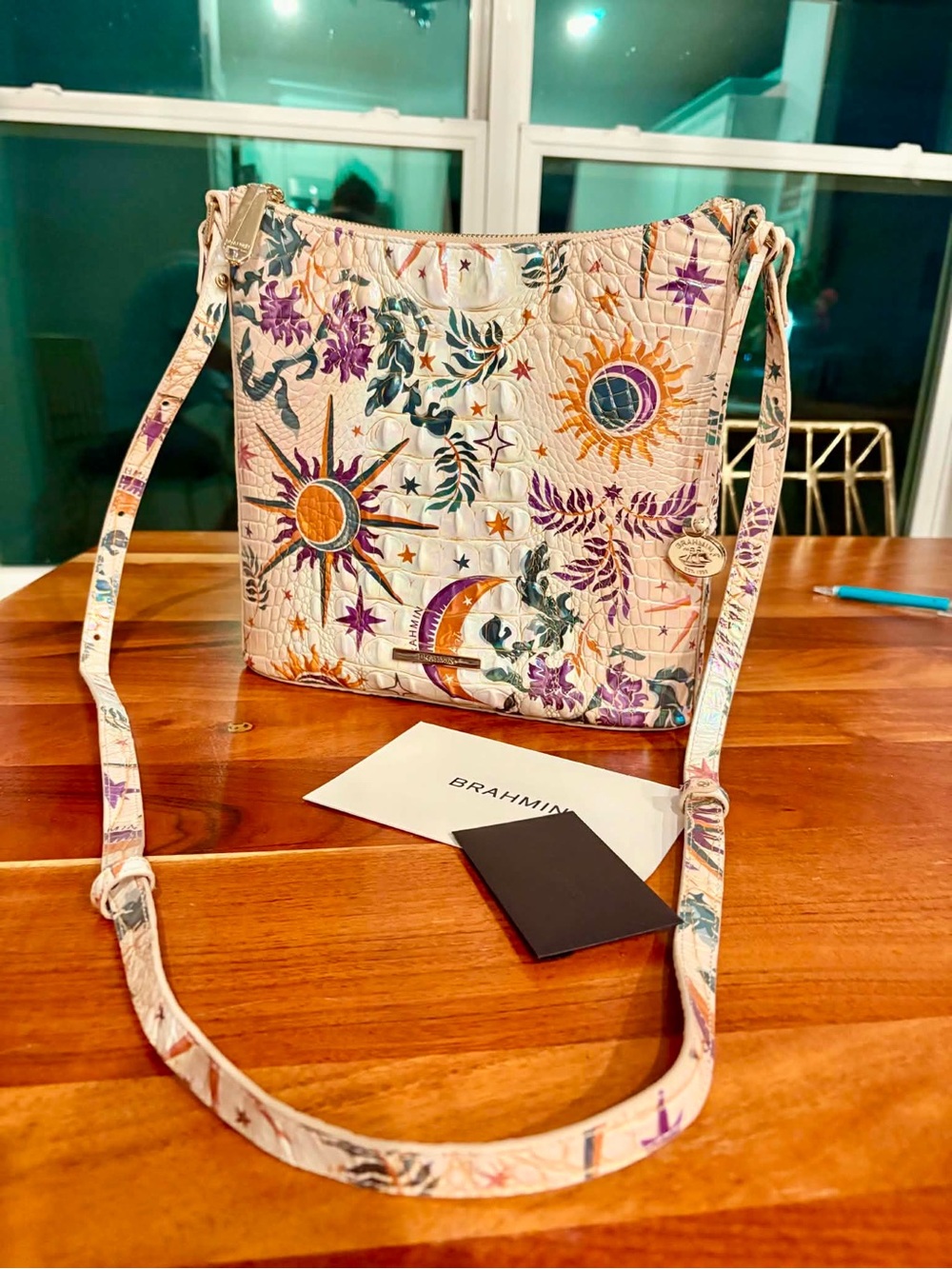 Brahmin Katie Crossbody Bag in the celestial-themed Vitality Melbourne